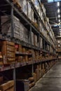 Numerous shelves and racks in Ikea warehouse Royalty Free Stock Photo