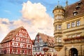 Rothenburg ob der Tauber is one of the most beautiful and romantic villages in Europe, Franconia region of Bavaria, Germany. Royalty Free Stock Photo