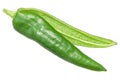 Numex Espanola Improved pepper split, top view Royalty Free Stock Photo