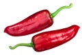 Numex joe e parker chile pepper, top Royalty Free Stock Photo