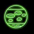 nummular eczema neon glow icon illustration Royalty Free Stock Photo