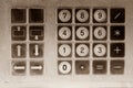 Numpad in retro style Royalty Free Stock Photo