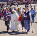 Nun Believers Pilgrims May 13 Celebration Fatima Portugal