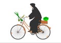 The nun on a bicycle.