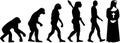 Nun Evolution vector Royalty Free Stock Photo