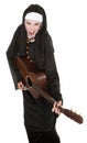 Nun With Guitar Royalty Free Stock Photo