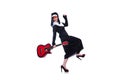 Nun playing guitar Royalty Free Stock Photo