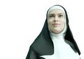 Nun portrait with copy space Royalty Free Stock Photo