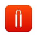 Nunchaku icon digital red