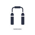 nunchaku icon on white background. Simple element illustration from asian concept