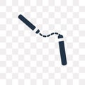 Nunchaku vector icon isolated on transparent background, Nunchaku transparency concept can be used web and mobile