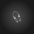 Nunchaku weapon icon flat.