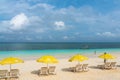 Nungwi Beach, Zanzibar-Tanzania, February 12, 2020 : People at the tropical white beach of Zanzibar island. Tanzania