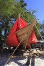 Dhow-building yard, Nungwi, Zanzibar, Tanzania Royalty Free Stock Photo