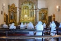 Nuns during prayer at Misericordia church in Olinda, Brazil