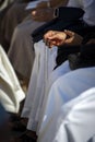 Nuns praying the holy rosary -