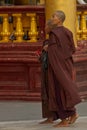 Nuns of Shwedagon Pagoda, Yangon, Mynamar Royalty Free Stock Photo