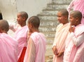 Nuns at Temple entrance, Mandalay Hill