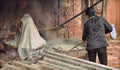 Well salt traditional making process in Nuodeng village, Yunnan, China. Royalty Free Stock Photo