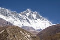 Nuptse, Lhotse, Everest -Nepal Royalty Free Stock Photo
