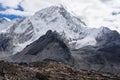 Nuptse mountain peak in Everest region, Himalayas range, Nepal Royalty Free Stock Photo
