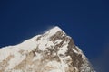 Nuptse mountain peak at sunset. Royalty Free Stock Photo