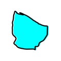 An Nuqat al Khams region of Libya vector map Illustration