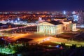 Evening view of the city of Nur Sultan. Center of the Nur-Sultan city, the capital of Kazakhstan.