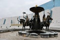 Nur-Sultan / Kazakhstan - 10.02.2020 : Monument to batyrs located next to the National Museum of Kazakhstan