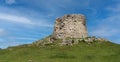 Nuraghe of Is Paras in Isili in central Sardinia with its characteristic white stone