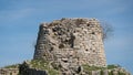 Nuraghe of Is Paras in Isili in central Sardinia with its characteristic white stone Royalty Free Stock Photo