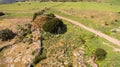 Nuraghe in Sardinia seen with drone Royalty Free Stock Photo