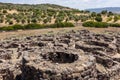 Nuragic ruins of the archaeological site of Barumini in Sardinia