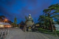 Nure Botoke (Wet Jizo) Bodhisattva Seated bronze statue of Jizo-Bosatsu protects the temple from fire, Zenko-ji Temple complex in