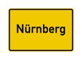 Nuremberg city limits road sign in Germany