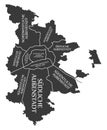 Nuremberg city map Germany DE labelled black illustration