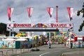 Nuremberg, Germany - August 26, 2023: Entrance to Nuremberg Volksfest, one of the oldest traditional events in Europe that started Royalty Free Stock Photo