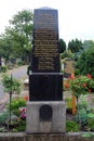 Nuremberg, Germany - August 27, 2023: Grave of William Wilson, an English mechanical engineer and first engine driver on the first