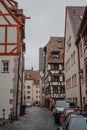 Nuremberg, Germany 12.25.2019 Beautiful and peaceful city after christmas. Traveling in Nuremberg old town