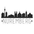 Nuremberg Germany. City Skyline. Silhouette City. Design Vector. Famous Monuments.