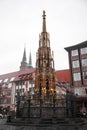 The Hauptmarkt is the central square in the old town of Nuremberg, Germany