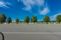 NUREMBERG, GERMANY, 28 JULY 2020 Remains of the Zeppelinfeld grandstand in Nuremberg, Germany. It is the grandstand from which