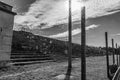 NUREMBERG, GERMANY, 28 JULY 2020 Remains of the Zeppelinfeld grandstand in Nuremberg, Germany. It is the grandstand from which