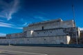 NUREMBERG, GERMANY, 28 JULY 2020 Remains of the Zeppelinfeld grandstand in Nuremberg, Germany. It is the grandstand from which