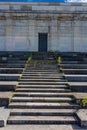 NUREMBERG, GERMANY, 28 JULY 2020 Remains of the Zeppelinfeld grandstand in Nuremberg, Germany. It is the grandstand from which