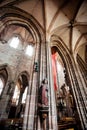 NUREMBERG, GERMANY - JUNE 20: Interior of St. Lorenz (St. Lawrence) Royalty Free Stock Photo