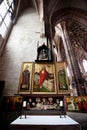 NUREMBERG, GERMANY - JUNE 20: Interior of St. Lorenz (St. Lawrence) church Royalty Free Stock Photo