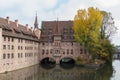 River floating in the historic centre Royalty Free Stock Photo