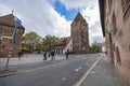 The Schuldturm in the historical Old Town or Altstadt in the Franconia Bavarian City or