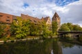 The Schuldturm in the historical Old Town or Altstadt in the Franconia Bavarian City or